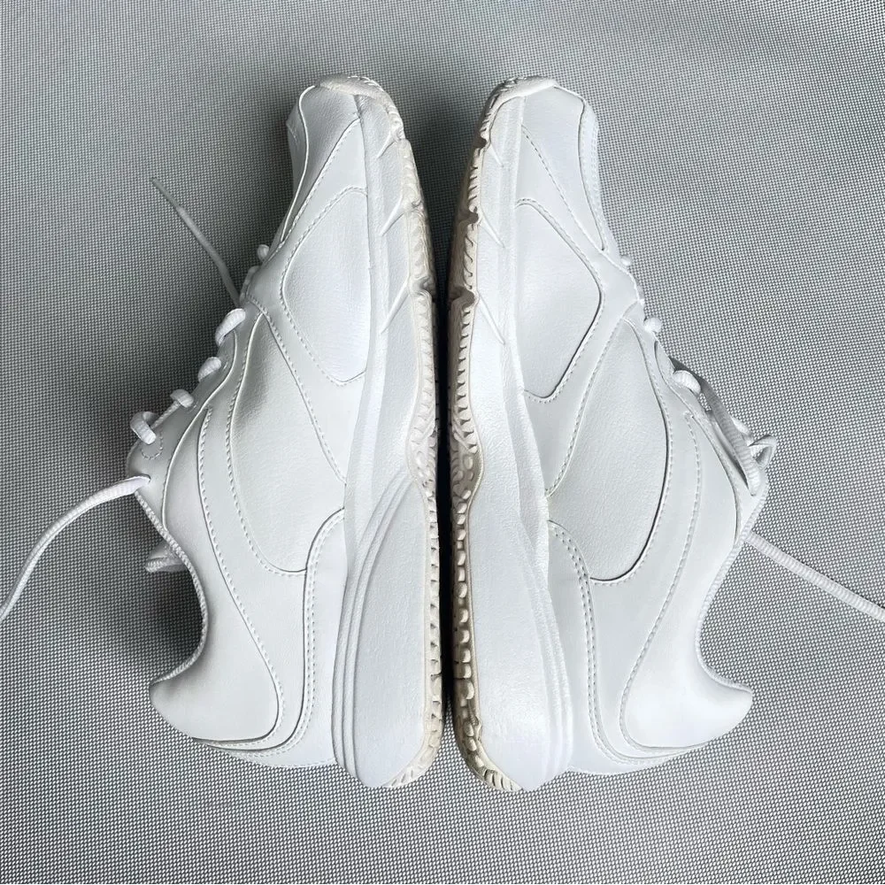 Reebok All White DMX Ride Oil Resistant Sneakers Women’s Size 8 1/2 Wide EUC